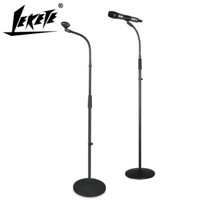 China LEKETE LKT-823 Microphone metal disc gooseneck microphone stand recording studio microphone stand live lifting stand maker for sale