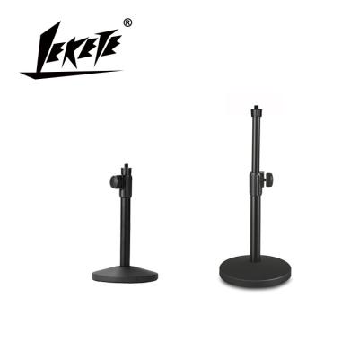 China Metal+LEKETE LKT-190A Conference Live Broadcast Stand Stable Lifting Stand Microphone Plastic Desktop Plastic KTV Metal Desktop Disc Stand for sale