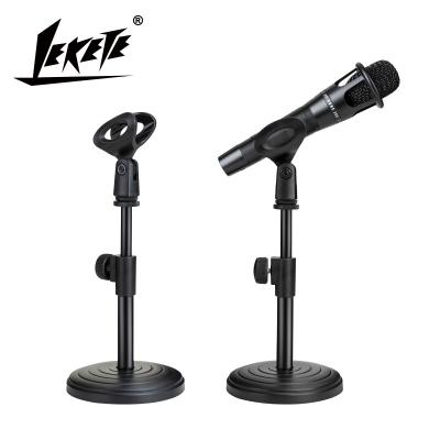 China LEKETE LKT-130 Microphone Manufacturers Supply Stand Desktop Disk Microphone Live Broadcast Stand for sale