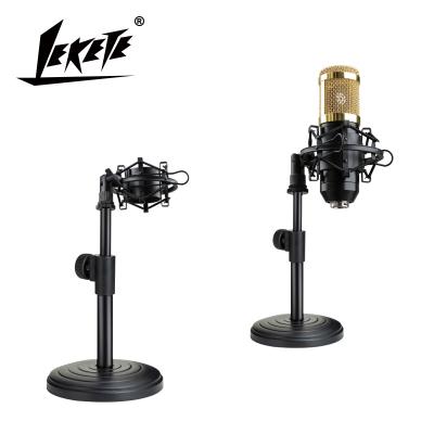 China Microphone manufacturer LEKETE LKT-130D sell live condenser microphone microphone stand with shock mount made in China for sale