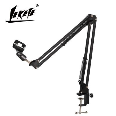 China LEKETE LKT-35 Microphone Flexible Adjustable Microphone Holder Scissor Arm Desktop Hanging Stand for sale