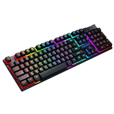 China FV-Q305S Gaming keyboard and mouse set suspension touch gaming desktop colorful luminous backlit computer wired keyboard mechanical feel for sale