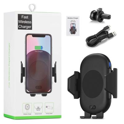 China Mobile Phone Charging C10 10W Fast Wireless Charging Car Charger Wireless Case Phone Holder Stand For Phone X XR XS for sale