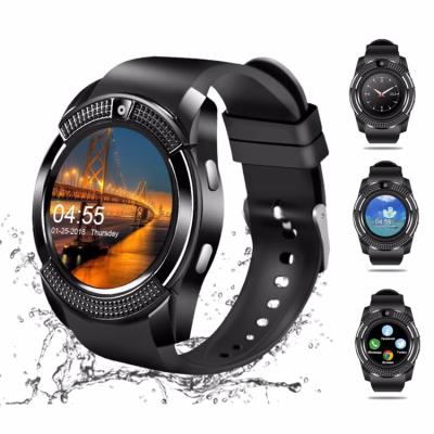 China Wholesale MP3 Playback Sports Smart Watch IPS Touch Screen V8 Android Adult Smart Watch with 2G Network and Camera for sale