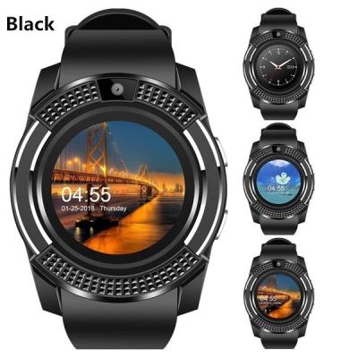 China MP3 Playback V8 Band Smart Watch Touch Screen With Camera SIM Card Slot Waterproof Fitness Smart Watch For Men for sale