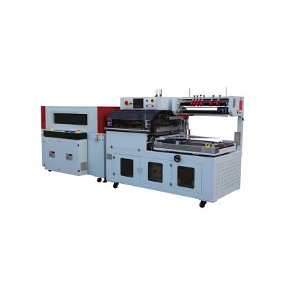 China Beverage Photo Frame Automatic L Sealing And Cutting Machine With Shrink Tunnel for sale