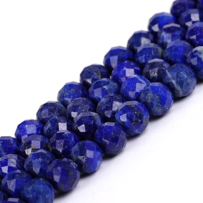 China Natural Stone 8mm Lapis Lazuli Gemstone Faceted Loose Beads for sale