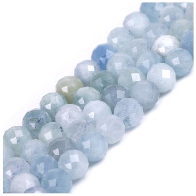 China Green Blue Stone 8mm Natural Stone Gemstone Faceted Loose Beads for sale