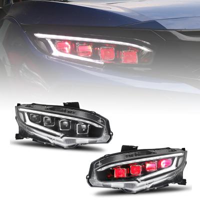 China ABS suitable tenth for 2016-2021 generation Honda Civic headlight red devil modified car LED headlight by eye for sale