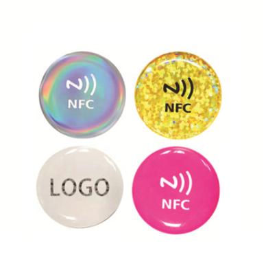 China New Waterproof/Waterproof RFID TAG213 Anti-metal Tags Epoxy Resin NFC Sticker For Smartphones Social Media Sharing for sale