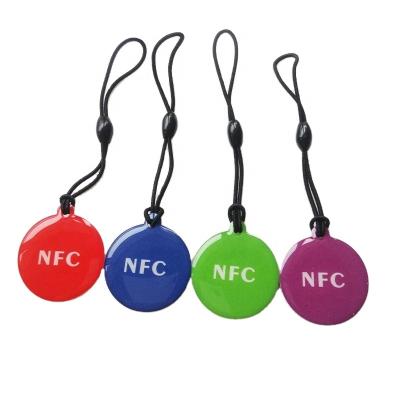 China Waterproof / Waterproof Programmable NFC Anti Round Key Disc RFID Metal Epoxy FOB Tag / nfc rfid card Epoxy Sticker Custom 13.56 MHz for sale