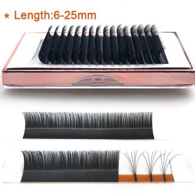 China Natural Soft Wholesale Volume Eyelash Extension Supplies Free Sample Private Label Eyelash Blooming Easy Fanning Extension for sale