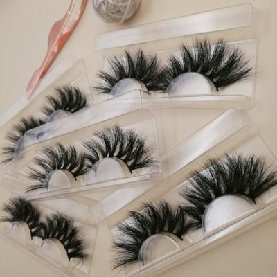 China Wholesale 25mm fake 3d fake mink eyelashes lshes factory feature real mink eyelashes sellers lashes seller packing box custom for sale