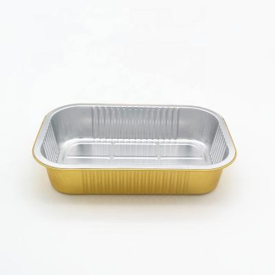 China FoodCooking 1000ml Disposable Smooth Wall Aluminum Foil Grill Party Containers for sale