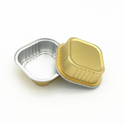 China Disposable FoodCooking 120ml Square Outdoor Event Take Away Small Food Container 4oz Baking Foil for sale