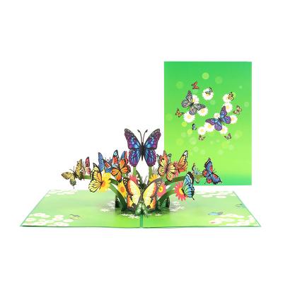 China Europe Unigift Produced Colorful Butterfly Pop Up 3D Cards For Mother's Day Greeting Cards for sale