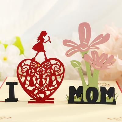 China Europe mum l love you 3d pop mother's day card for sale