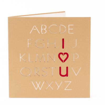 China Heart Shaped Hot Selling Europe Valentine Cards Pop Up Card for sale