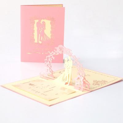 China Pink America Wedding Invitation Cards Templates Cards For Invitation Wedding for sale