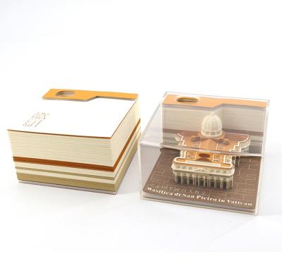 China Custom Loose Leaf 3d Paper Carving Sticky Note Notes for sale