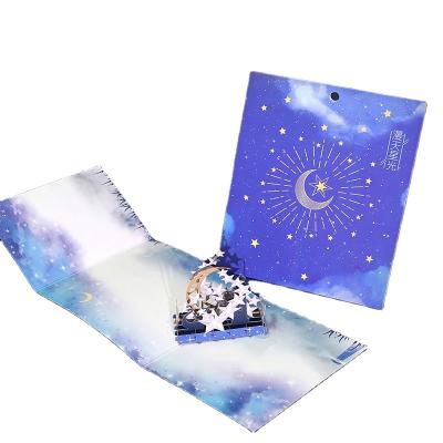 China Europe Luxury Custom Starlight Filled Sky Pop Greeting Cards For Gift for sale