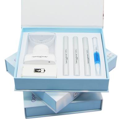 China Oral Care Teeth Whitening Kit Vendors Gel Pen LED Set With Luxury Private Label Gift Box Home DIY Teeth Whitening Kit 20*17.5*4 for sale