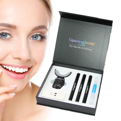 China Home Use 35% Hp Teeth Whitening Gel Pens Cordless Blue Light Teeth Whitening Led Kit 20*17.5*4 for sale