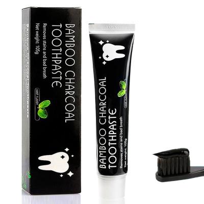 China Customized Fluoride Charcoal Free Natural Bamboo Teeth Whitening Whitening Toothpaste With Private Label for sale