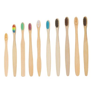 China 100% Customized Natural Biodegradable Recycle Kids Disposable Different Shaped Bamboo Toothbrush For Teeth Cleaning for sale