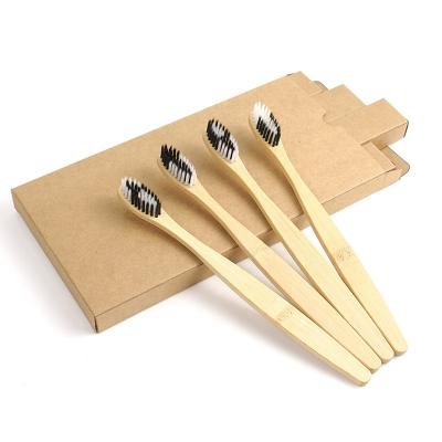 China Customized 100% natural biodegradable recycle eco biodegradable bamboo toothbrush for hotel/home/travel for sale