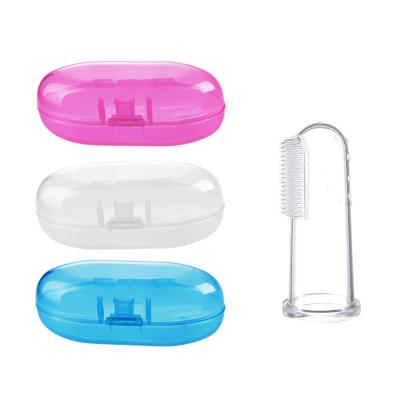 China OpeningSmile Baby Finger Toothbrush Silicone Toothbrush Cover OEM Finger Toothbrush For Baby for sale