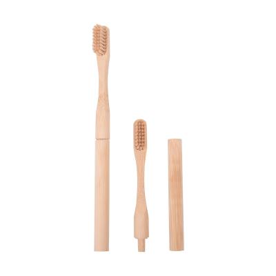 China Biodegradable Biodegradable Portable Bamboo Toothbrush with Replaceable Main Charcoal Bristles for sale