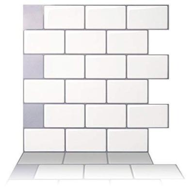 China Modern Subway White Tiles Peel And Stick Kitchen Backsplash Flash Stick On 3D Wall Mosaic for sale