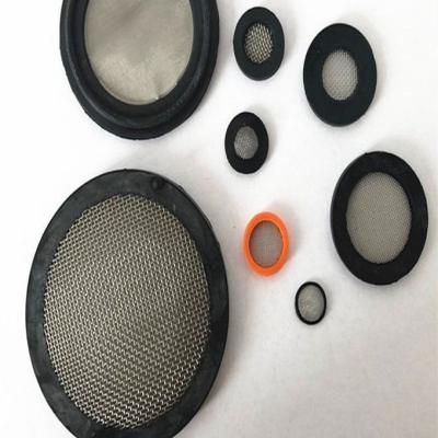 China Silicone Rubber Filter Gasket Flat Filter Oil Seal 304 Steel Filter 40 Mesh for sale