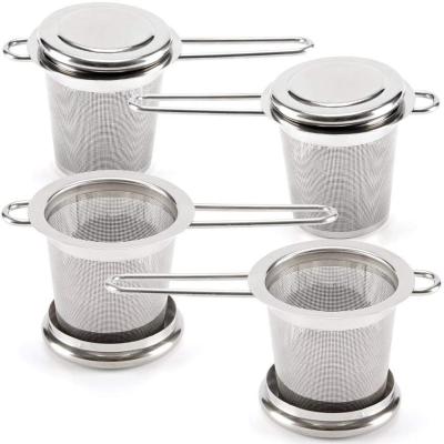 China Stainless Steel Long Handled Tea Strainer for sale