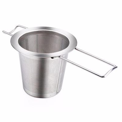 China Food Grade Stainless Steel 304 Long Handle Tea Ball Infuser Mesh Herb Spice Filter Strainer for sale