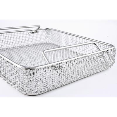 China Rectangle Stainless Steel Wire Mesh Basket for Medical Disinfection for sale