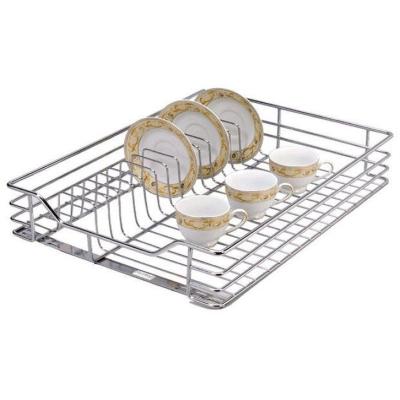 China 3D Kitchen Wire Storage Dish Drawer Cabinet Baskets Pull Spice Rack for sale