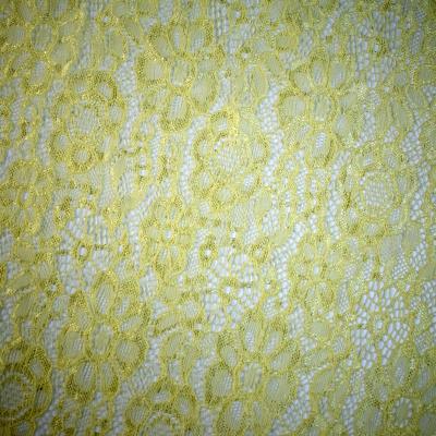 China Wholesale Yellow Lace Mesh Curtain Fabrics China Organic Fabric Market Lace Embroidery Textiles for sale