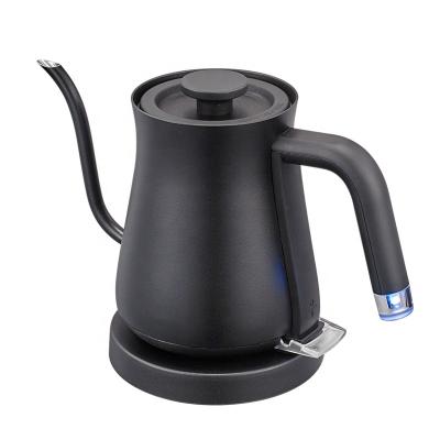 China Gooseneck Electric Kettle Mini Electric Portable Tea Kettle 360 ​​Degree Base Retro Home Appliance High Quality Stainless Steel Rotate Water Kettle for sale