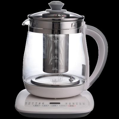 China 360 Degree Rotating Base 1.5L Home Kitchen Health Preserving Pot Glass Kettle Electric Tea Kettle for sale