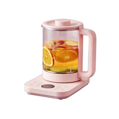 China 360 Base 220V 1.5L Degree Temperature Control Automatic Electric Tea Kettle Maker Glass Electric Kettle for sale