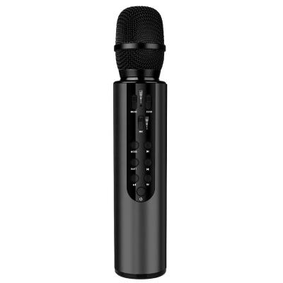 China Hot-selling M6 USB Studio Recording Condenser Aluminum BT 5.0 Blue Tooth Wireless Karaoke Speaker Functional Blue-tooth Microphone for sale