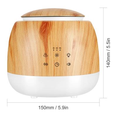 China Household Shenzhen New Technology 300ml 7 Colors Wooden White Noise Aroma Diffuser With Music Function Baby Sync Sleep for sale