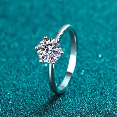 China New Vintage PUSHI Wedding Moissanite Square Ring Plain Big Silver Wedding Listing Rings for sale