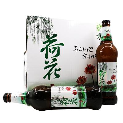 China Jinpai Lotus 480ml Brew Water Barley Malt Wheat Sprouts Yeast Hops Oyster Peptide Home Brew Outdoor Beer 3.1%Vol Beer Cooler Bar Table Bottle job for sale