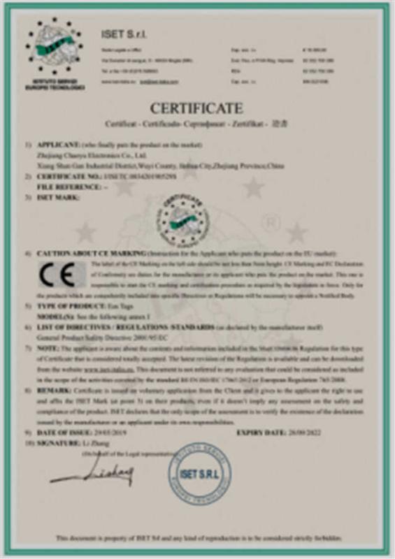 CE - Zhejiang Chaoyu Electronics Co., Ltd.