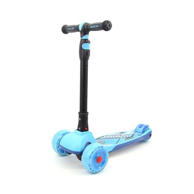 China QIYI Height Adjustable Folding 3 Wheel Scooters Kick Scooters For Kids PU/MWiden 3 Wheel Height Adjustable Child Flashing Foldable Scooter for sale