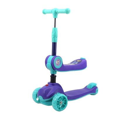 China 2020 New Kid 2 In 1 Function 3 Wheels Kids Kick Scooter Baby Ride On Kids Scooter With Seat for sale