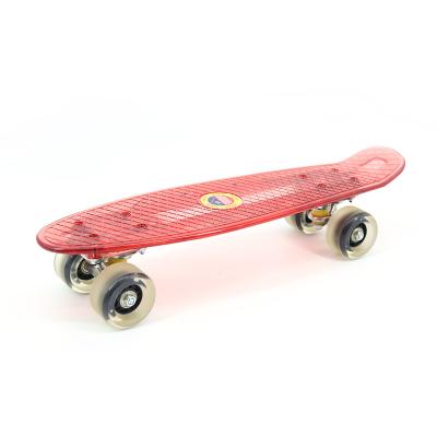 China Child QIYI LED Skateboard 4 Wheels Fish Skate Plastic Transparent Board For Sale for sale